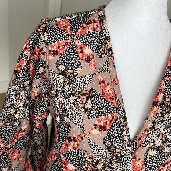 Garnet Hill Organic-Cotton Quilted Gauze Jacket Cottage Floral Size Small Fall - Picture 5 of 15